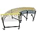 HayWHNKN Expandable Roller Conveyor Adjustable Length Height Stainless Steel Industrial Conveyor Rollers with Wheels 220v