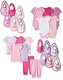 Luvable Friends baby girls Gift Cube Layette Set, Pink Bunny, 0-3 Months US