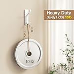 pickpiff Adhesive Wall Coat Hooks - Heavy Duty Stick-On Door Hanger, Metal Hook for Hanging Towel,Purse, Robe, Backpack, Jacket, Clothes - for Bathroom,Dorm, Closet, Kitchen - White, 4 Pack - Image 4