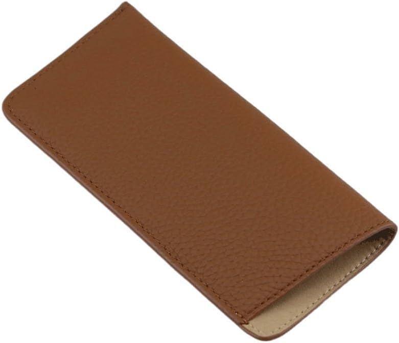 Glasses Case Unisex Genuine Leather Bag Portable Sunglasses Box Women Men Eyeglasses