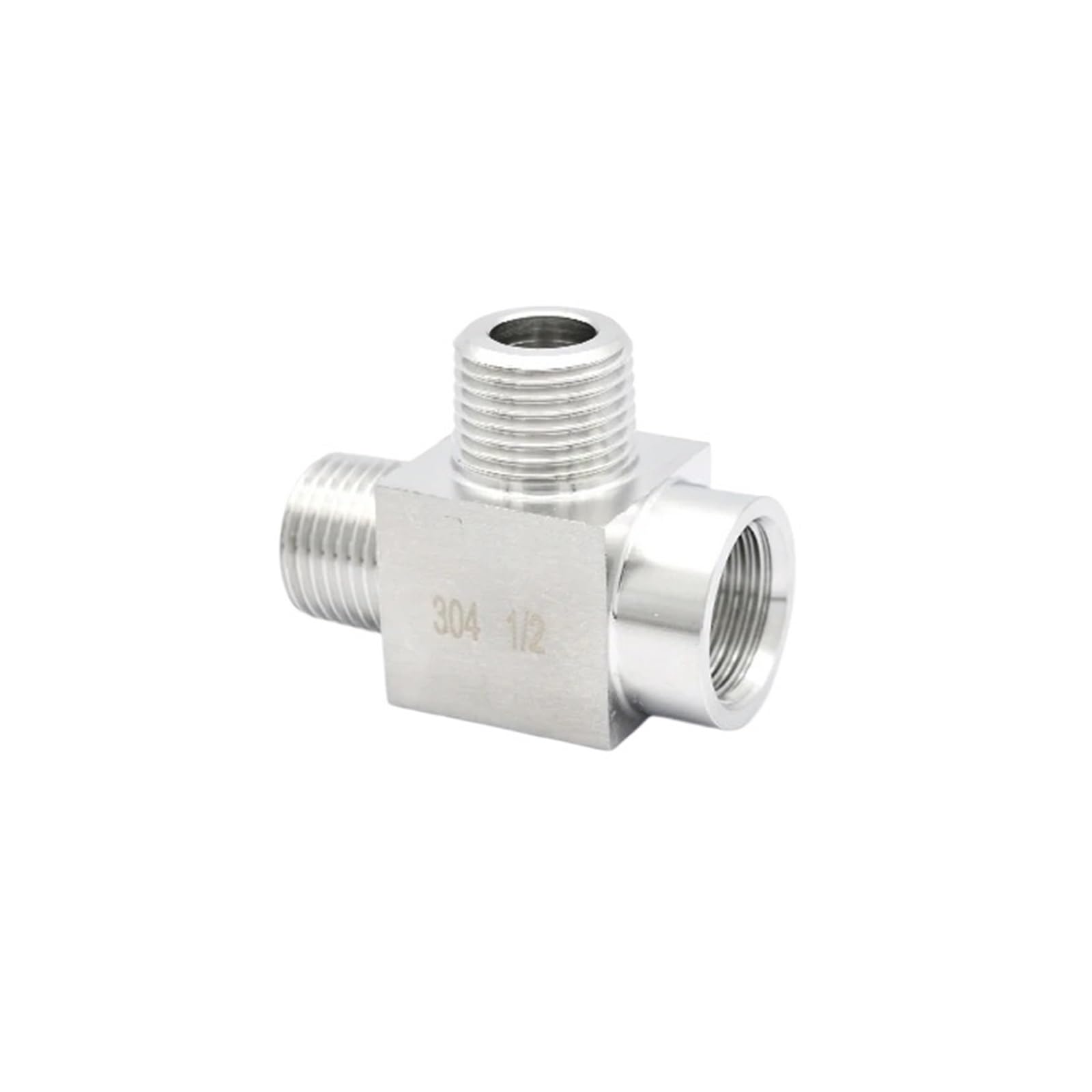 Raccord de tuyau 3 voies NPT 1/8 en inox 304 haute résistance pour montage étanche