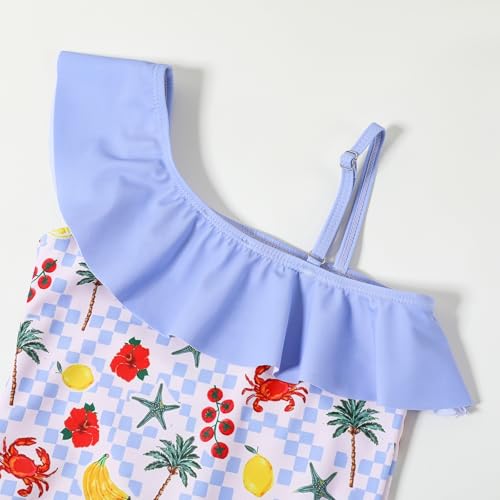 Image of Girls One Piece Swimsuit, Quick Dry Cute Bathing Suit for Kids, Comfortable Swimwear for Beach for 5-12 Years