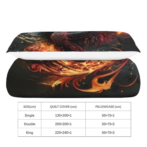 Housse de couette oiseaux 135x200 infroissable avec zip - 4
