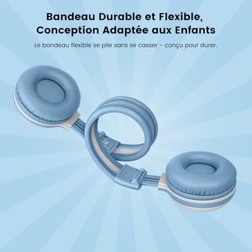 SIMOLIO Manyshare Casque Bluetooth Enfant avec Étui et Micro pour l’École – vue 9