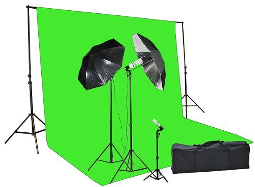 Fancierstudio Chromakey Green Screen Kit 1000 Watt Video Lighting Kit Photo Studio Kit Umbrella Softbox Kit By Fancierstudio #TOP17