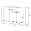 Mobelcenter-Mueble-Aparador-Baltik-3-Puertas-1-Hueco-Buffet-Moderno-Armario-Auxiliar-Comedor-Color-Blanco-Artik-y-Roble-Nodi-Medidas-Ancho-144-cm-x-Fondo-42-cm-x-Alto-87-cm-1319