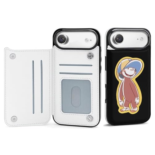 手帳型 おさるのジョージ 対応 iPhone 17 Air ケース カード収納 スマホケース 財布型 携帯ケース 軽量 全面保護 スタンド機能 おしゃれ お祝いギフト