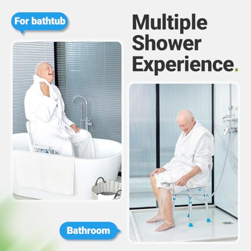 Health Line Massage Products Shower Stool for Narrow Bathtub, Small Bath Chair for Inside Shower, Heavy Duty Padded Shower Tub Seat for Bariatric, Seniors, Disabled, Handicap (Reinforced 500LB)