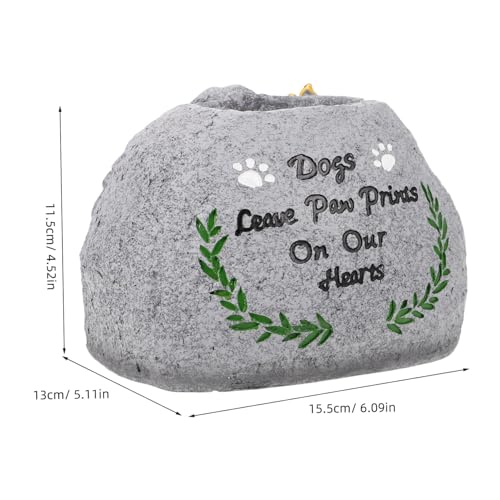 Pot de fleurs commémoratif pour chien résine durable extérieur - 8