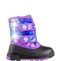Ice Fields Toddler Small Kids Snow Winter Boots Warm Waterproof Shell Fleece Lined Shoes, Purple, 7 UK Child