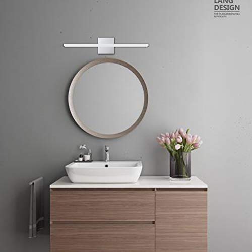 Image of Vanity Light 9W 15.9nches LED 4000K Natural White Acrylic Chrome Rectangle Tube for Bathroom Vanity Light Bedroom
