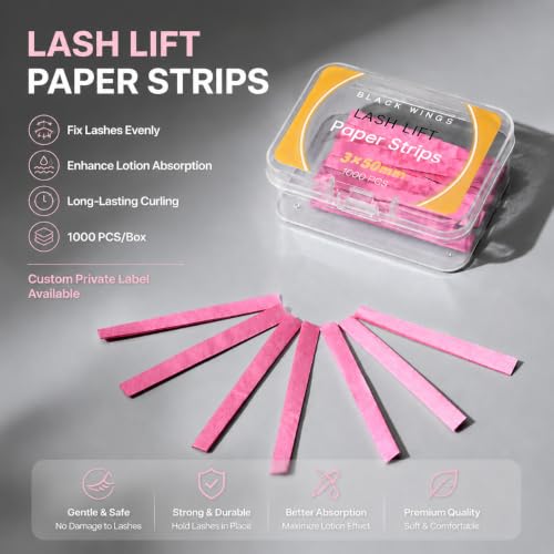 BLACKWINGS 1000P Pink Lash Lift Cover Sheets, 3 Sizes Disposable Eyelash Perm Pad Covers, Lash Lamination Protector for Lash Lift Perming Salon Home Use - Image 8