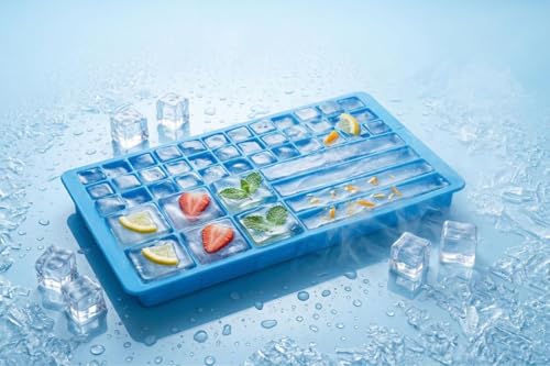 Image of All In One Silicone Ice Cube Tray | Multi Shape Cubes, Sticks & Large Molds | Easy Release, Stackable, Bpa-Free, Food-Grade | Ideal For Cocktails, Juice & Freezer Use