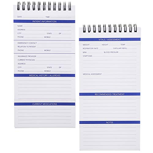Medical Professional Spiral Notepads (4 x 8 Inches, 12-Pack)