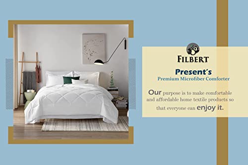 Image of Filbert - 400 GSM Reversible Microfiber Rajai Double Bed Comforter Blanket, Super Soft Microfiber Diamond Stitch Quilt (90 inch x 100 inch Inches /228cm x 254cm) - Comforter Double Bed|Silver /Sky Blue