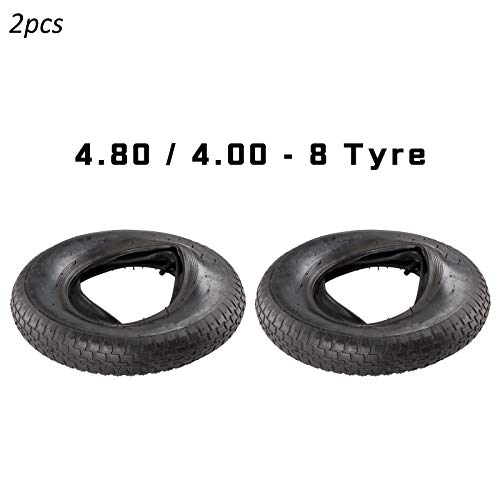 Ballshop 4.80/4.00-8 TYRE Inner Tube Wheel Wheelbarrow Straight Valve for Cart