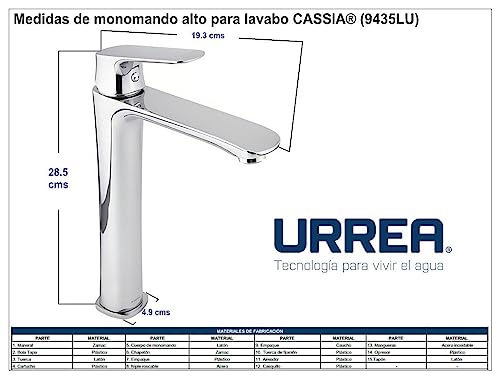 Encuentra la mejor selección de Monomando para lavabo urrea - solo los mejores. 22 Imagen adicional