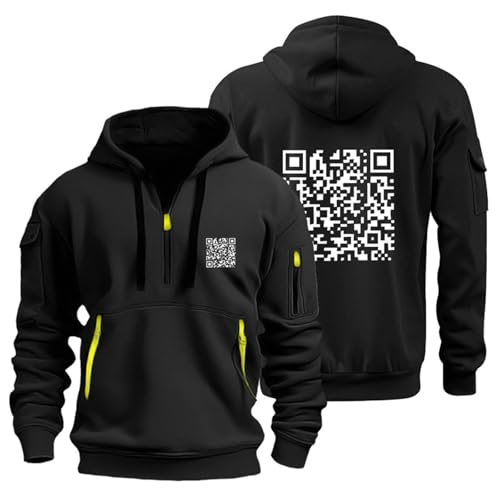 Sweat à capuche molleton coton noir : fini le froid avec ce pull large zippé hiver homme
