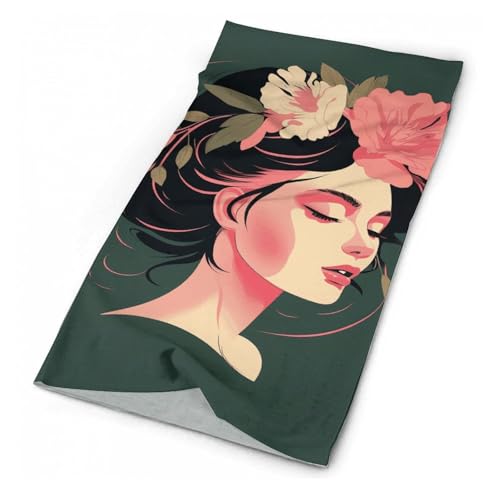 Pañuelo para cuello a prueba de viento, máscara facial transpirable con diseño floral, cubierta facial, enfriamiento solar, antipolvo, balaclava bandana para mujer y hombre para senderismo y pesca miniatura 1