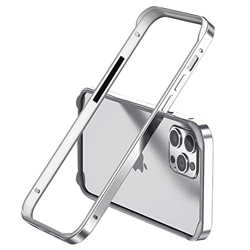 Cadre en métal iPhone 14 Pro pare-chocs TPU intérieur, élégance brossée sans arrière-plan