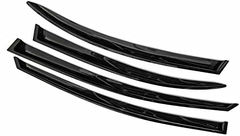 Out-Channel Smoked Window Visors Deflectors Rain Guards for 2016-2018 Honda Civic Sedan