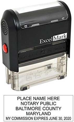 ExcelMark Self Inking Notary Stamp - Maryland