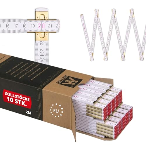 Metrie™ PROFI 10 Zollstock/Zollstöcke - Gliedermaßstab | Maßstab - 2m...