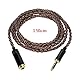 GEEKRIA Apollo 6NOCC 4,4 mm symmetrisches Kabel, Einzelkristall-Kupfer-Upgrade-Verlängerungskabel, 4,4 mm Stecker auf Buchse, Ersatzkabel für HiFi-Headset (1,5 m)