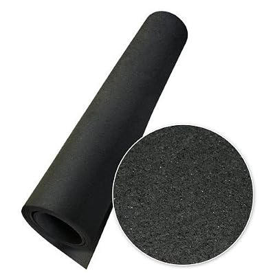 Rubber-Cal 03-100-WEB-AB-02 Elephant Bark Rubberized Flooring, All Black, 3/16-inch x 4 x 2-Feet