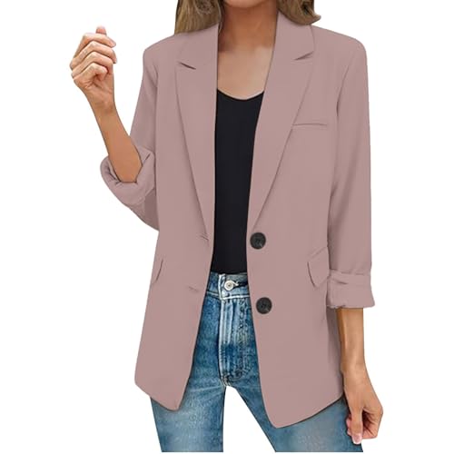 AMDOLE Blazers for Women UK Elegant Long Sleeve Blazer Jacket Wit...