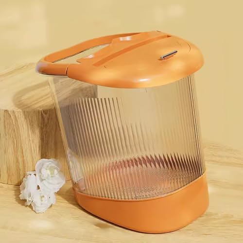 Bañera ergonómica plástica para pies con tapa naranja miniatura 1