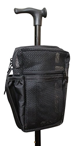 Cane Buddy - Secure Pouch, Accessory Bag For Cane, Walker, Crutches And Wheel Chairs (Black) #TOP25