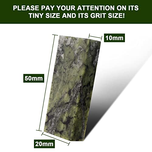 Cbright Knife Sharpening Stone 1Pc 10000# Whetstone Mini Final Fine Polished Natural Green Sharpener Oilstone (2 X 0.8 X 0.4 Inch) #TOP2