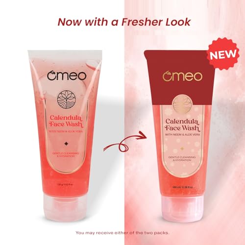 Image of Omeo Calendula Face Wash 100ml | Anti Acne & Oil Control Face Wash for Normal to Oily Skin | With Calendula, Neem Seed, Aloe Vera & Berberis | Gentle Daily Cleanser for Men & Women | Dermatologically Tested, Paraben & Cruelty Free