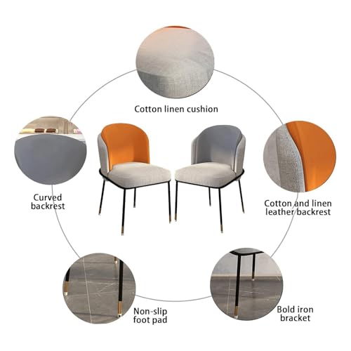 Chaise de salle à manger confortable grise pour soulager le dos durant les repas