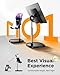 LISEN Cell Phone Stand Adjust for iPhone Phone Holder for Desk Recording, Gifts Women Office Desk Accessories PC Gaming Essentials Kitchen Gadgets Fit OtterBox Case Switch iPad Air Tablet 4-10 in
