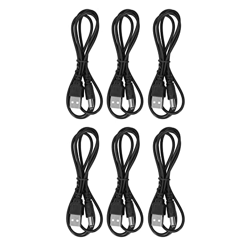 6pcs 5V DC Conector Cable de Alimentación USB 2.0 a Macho a 5.5x2.1mm Carga Carga Barril Jack Cable...