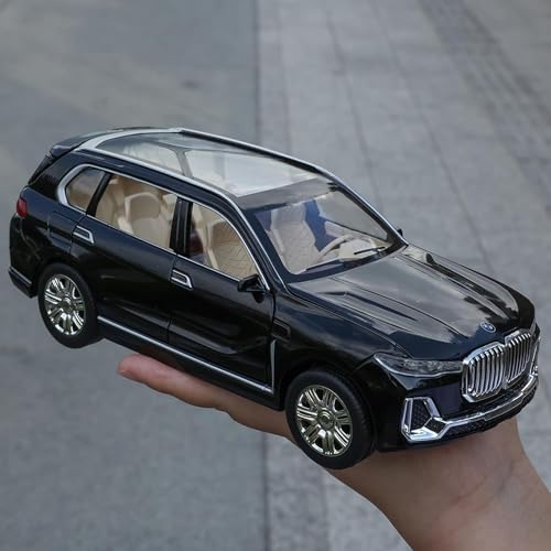 Image of Invite Enterprise Exclusive Alloy Metal Pull Back Die-Cast Car 1:24 Big Bmw X7 Toy Car Diecast Metal Pullback Toy Car With Openable 6 Doors, Light Music Boys Gifts Toys(1:24 B M W X7 - Black)