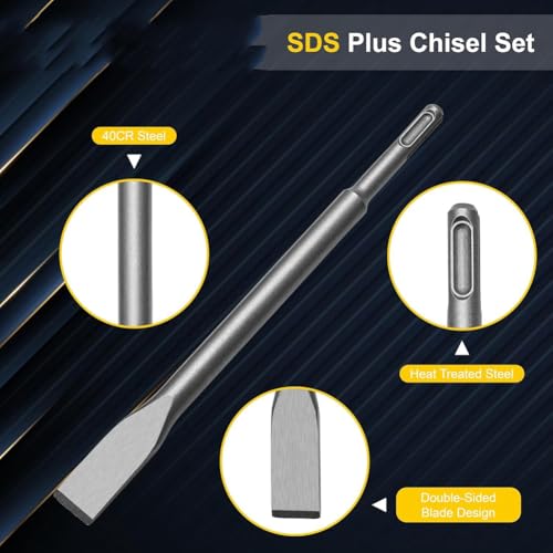 Set de ciseaux SDS plus 40CR pour maçonnerie et démolition