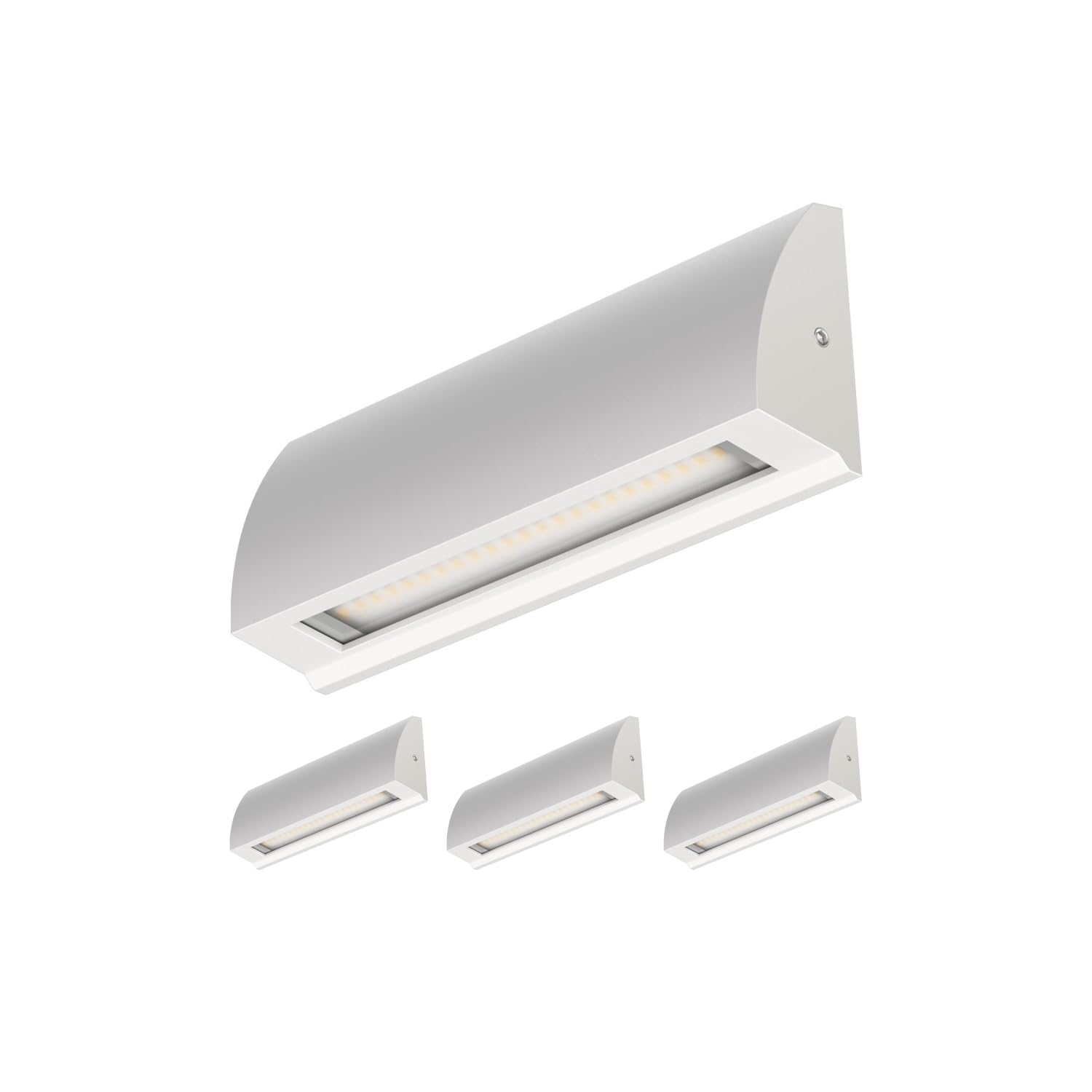 ledscom.de 4 LED wall Light/Staircase Light SEGIN for Outdoors, IP54, Flat, Downlight, Black matt, Angular, 6.2 W, 566lm, Warm White — view 29