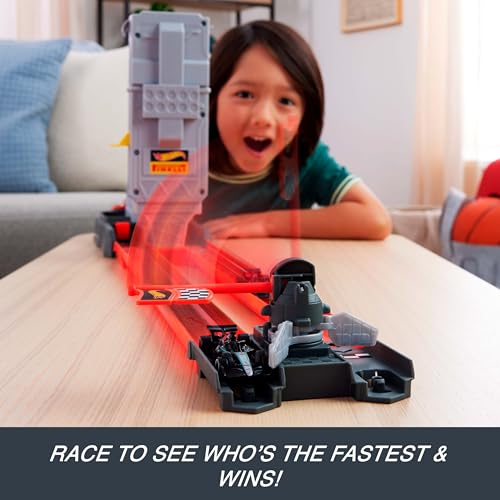 Hot Wheels Racing Formula 1 Grid Start Track Set & 2 Toy Cars - image 2