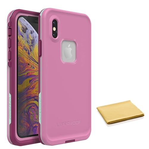 LifeProof FRE Series Waterproof Case for iPhone Xs with Cleaning Cloth - Non-Retail Packaging - Frost BITE