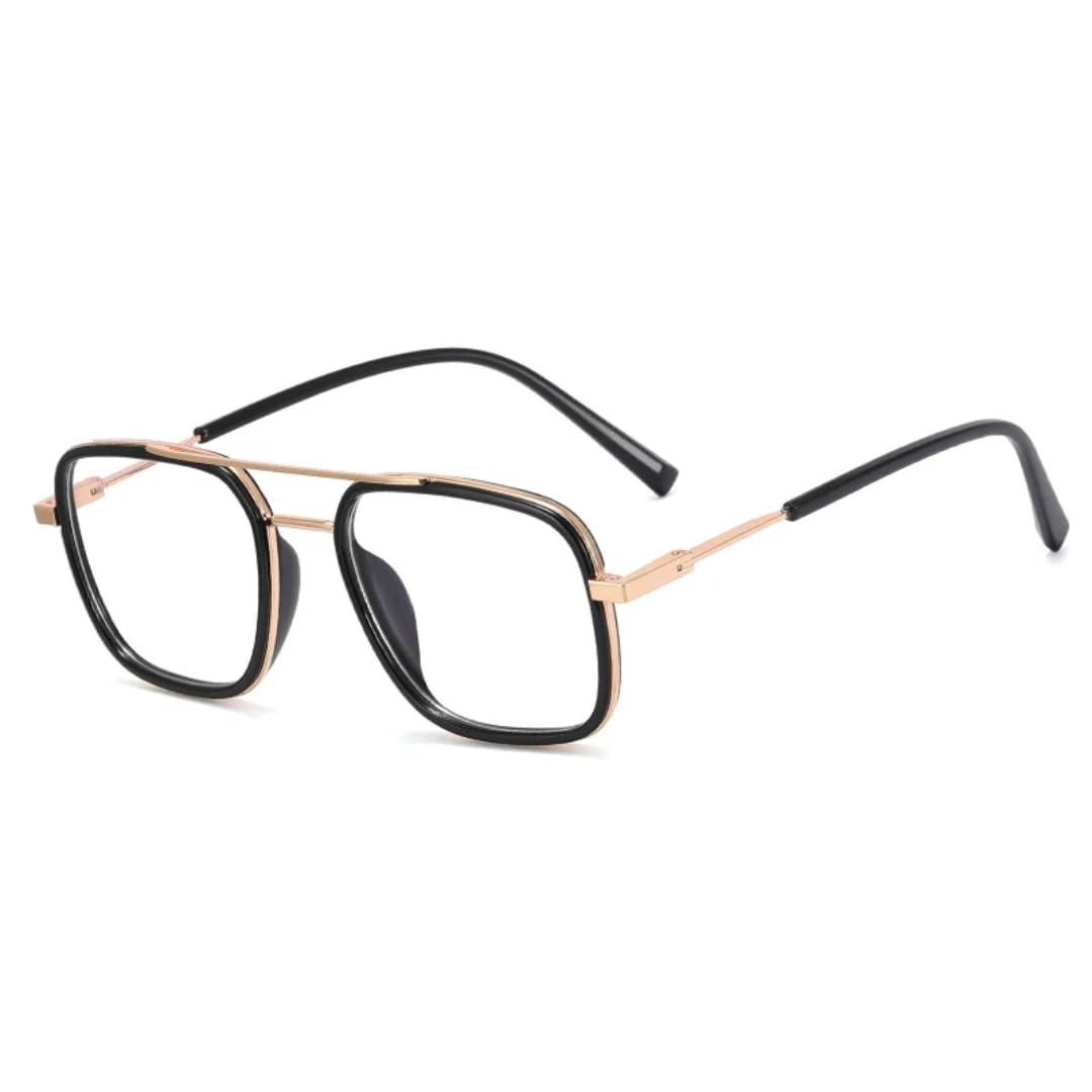 Montature da sole trasparenti da donna con doppi ponti retrò, montature da uomo con doppio colore alla moda