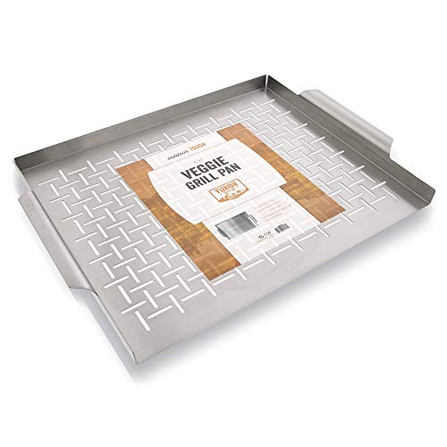 Yukon Glory Yg-719 Premium Large Stainless Steel Pan Topper Tray For Outdoor Grill - Perfect For Veggie Grilling,Bbq And More - Great Grilling Accessories And Grilling Gifts #TOP5