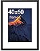 Produktbild wyewye Bilderrahmen 40x60, MDF Holz Bilderrahmen Din 40x60 Schwarz, Rahmen mit Acrylglas - zum vertikalen oder horizontalen Aufhängen, für Fotos, Poster, Puzzles