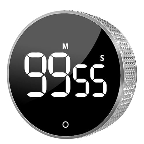 Temporizador Digital Rotativo Magnético para Cozinha, Estudos, Foco, Timer com Display LED Contagem Regressiva Profissional