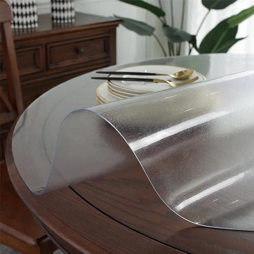 La mejor selección de Esteras para sillas los 10 mejores. 45 AYLFBFU Mantel Redondo 76cm Protector Escritorio Transparente Esmerilado Resistente al Agua y Fácil de Limpiar, Personalizable Tapetes para Mesa para Estera de Mesa/Estera de...