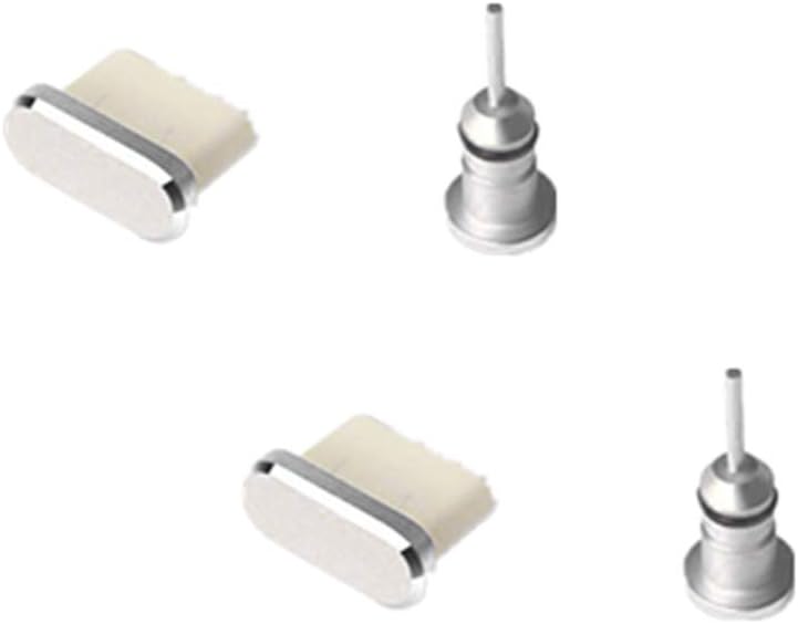 Metal Anti-Dust Plugs Covers Compatible for Type-C Charging Port and Earphone Jack, USB-C Port Caps + 3.5mm Earphone Dust Covers