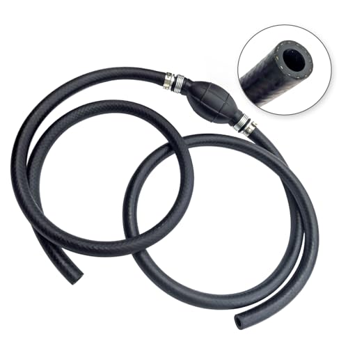 image for YIENAKFUN 3/8 Inch 6FT boat fuel line with primer bulb Nylon Braided F