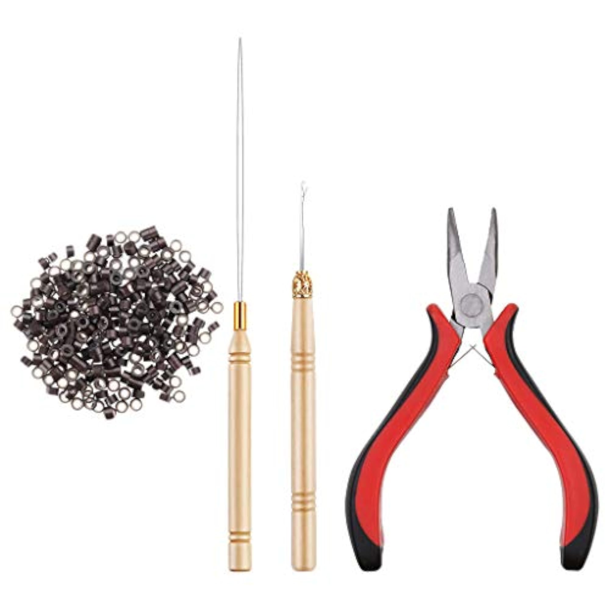 500x Micro Link Rings Beads Plier Hook Pulling Needle Tools